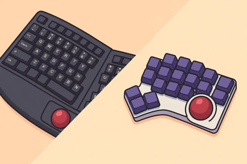 トラックボール付きキーボード