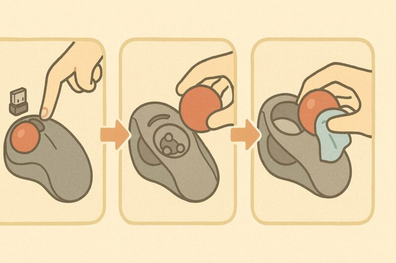 トラックボールの基本の手入れ方法と手順