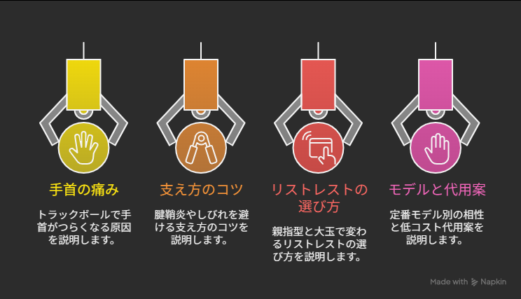 トラックボールリストレストポイント